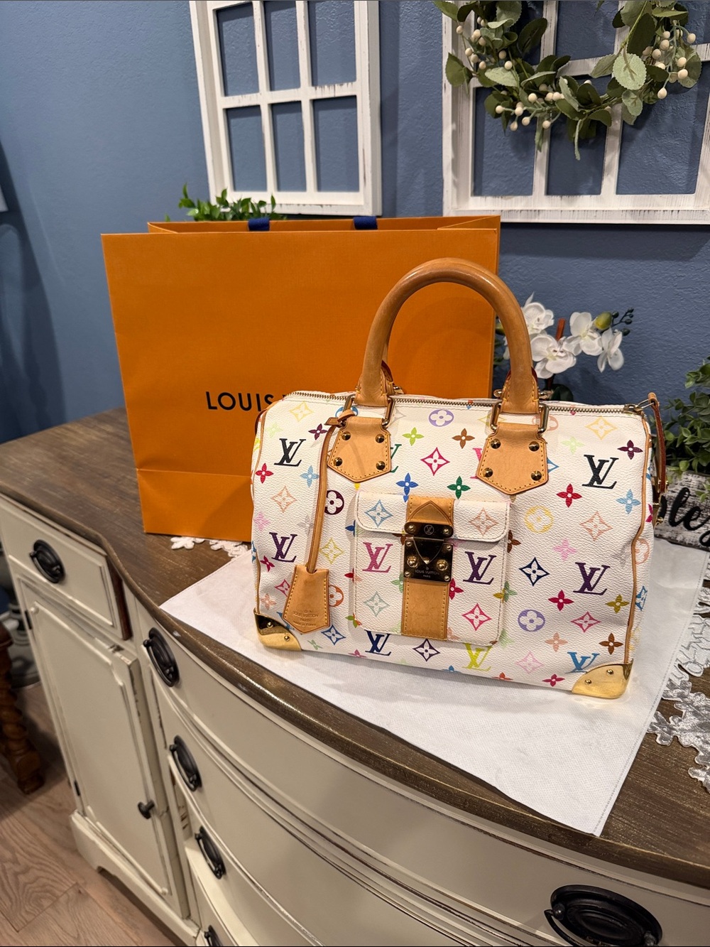 🔥 🔥🔥Authentic Louis Vuitton Takashi Murakami Multi Color Speedy 30